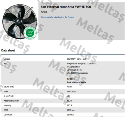 YWF4E-500 (VENT-RE-AXIAL-ASP-D500-4P-1PH AREA   ERP2015)  Weiguang