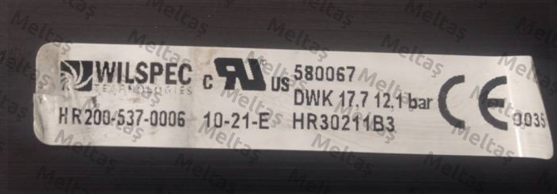 HR200-537-0006 Wilspec