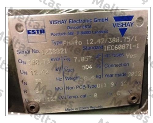 Phafo 12.42/380.75/1 Vishay