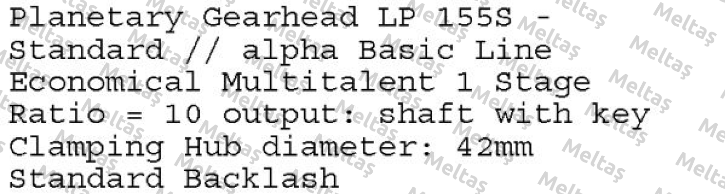 LP 155S-MF1-10-1L1-3S  Wittenstein