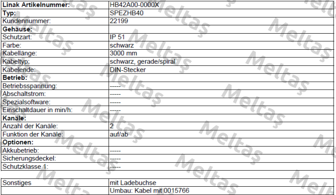 HB42A00-0000X  Linak