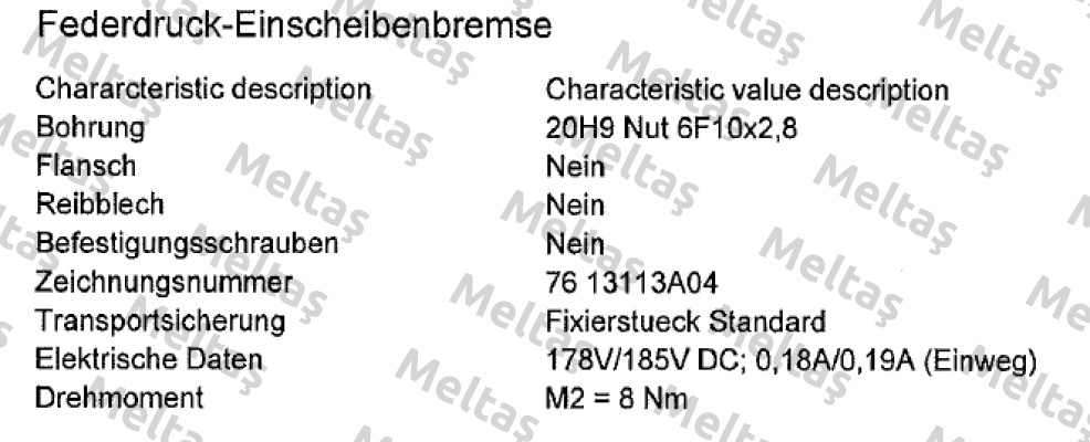 76 13113A04 -0002 Binder