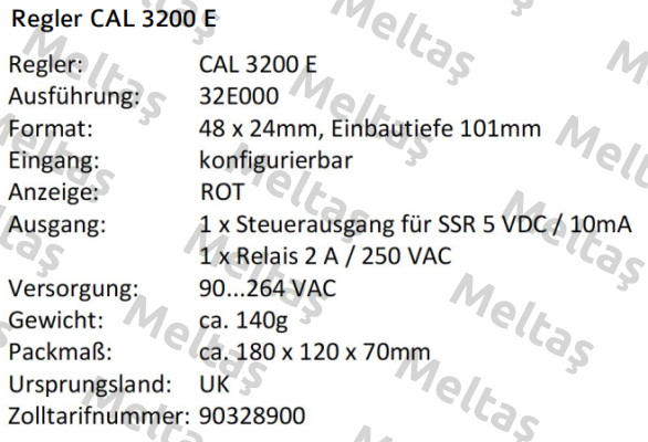 CAL32E000  Cal Controls