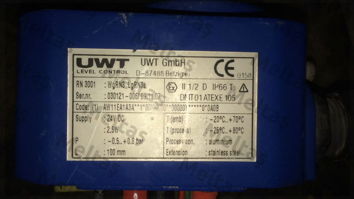 Type: RN 3001 - AW11EA1A3A Uwt