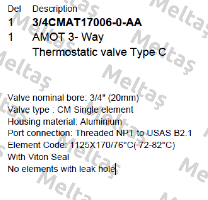 3/4CMAT17006-0-AA Amot