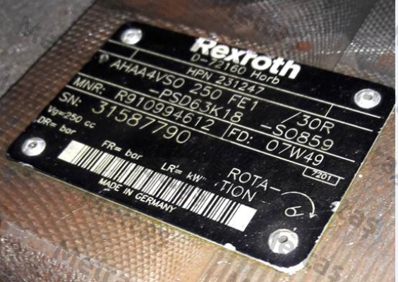 AHAA4VSO 250 FE1/30R-PSD63K18-S0859 not available  Rexroth