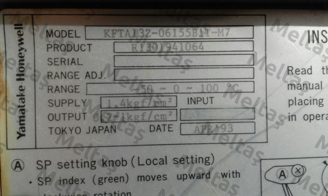 CONTROLER UNIT for KF TA13Z06155BIT-M7  Yamatake - Azbil