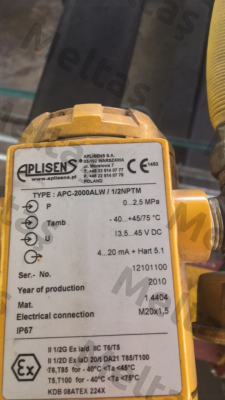 APC2000ALW/Exd/ 0 -2,5MPa/1 /2 " NPT  Aplisens