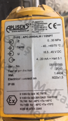 APC-2000ALW/1/2NPT, 08100565  Aplisens