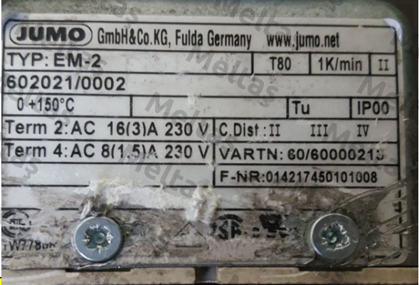 EM-2 same as 602021/0002-027-000-25-2000-40-10-00-00-000-00-6/000 Jumo