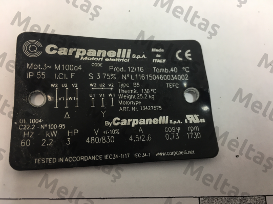 L116150460034002  OEM Carpanelli