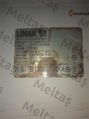 Type: 3211P0-1020042X   It.Nr. 321003 OEM  Linak