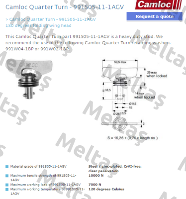991S05-11-1AGV     Camloc