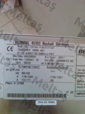 TEBECHOP 3000 HDI 110V 20A THD  Benning