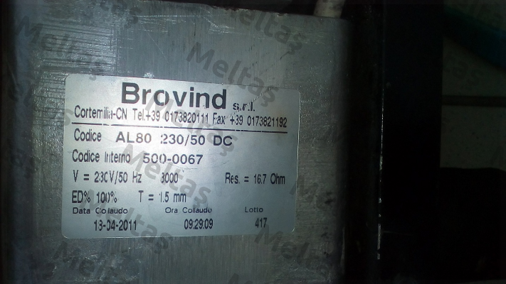 10AL80-220-50DC Brovind