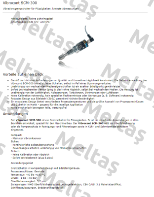 Nr. 111000074 Type Vibrocont SCM 300 K 1 GA 01 S ACS CONTSYS