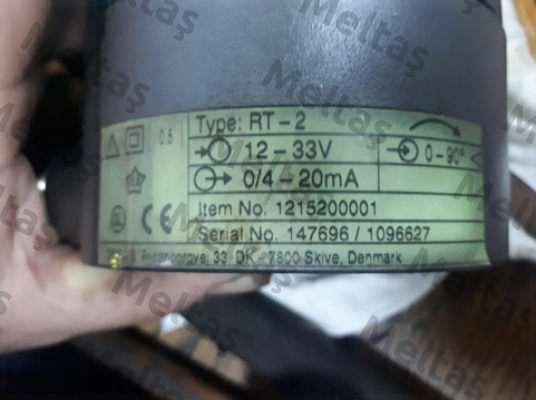 ITEM NO: 1215200001 Type: RT-2 Deif