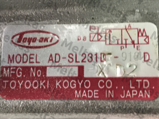 AD-SL231D-916 D JTEKT FLUID POWER SYSTEMS CORPORATION (ex. Toyooki)