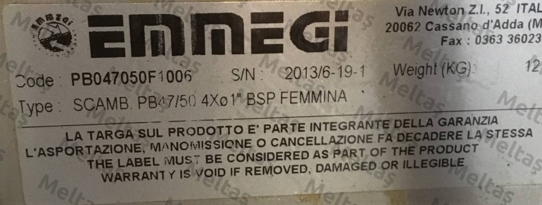 PB047050F1006 Emmegi