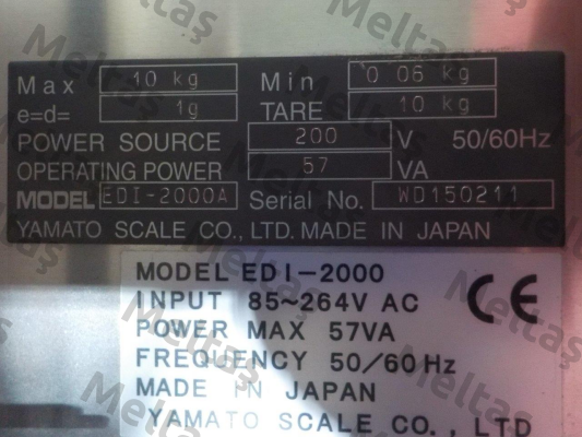 EDI-2000A, S/N:WD150211, YAMATO
