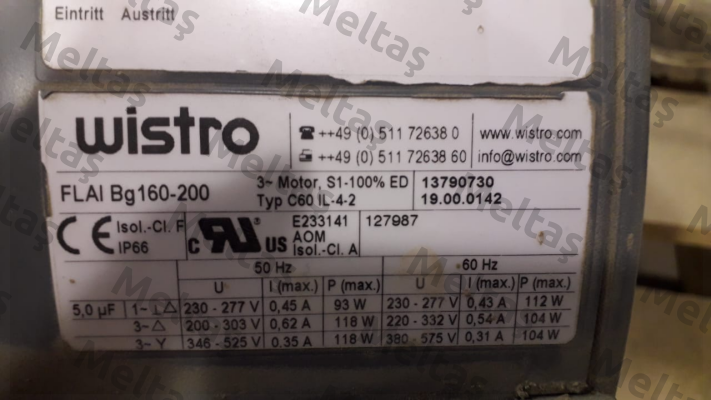 FLAI Bg 160-200 (C60IL-4-2) 19.00.0142 Wistro