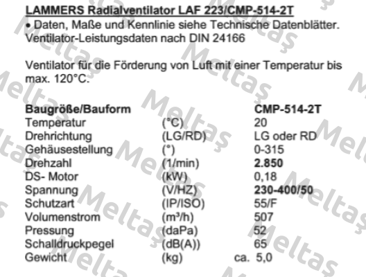 LAF 223/CMP-514-2T Sodeca