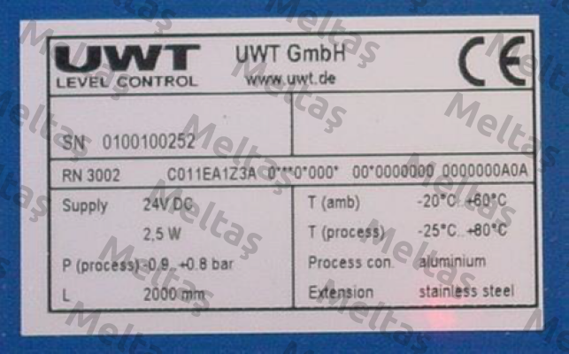 RN3002: C011EA1Z3A Uwt