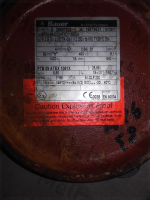 P/N: 188T9621 Type: BF50-34-C/DNFXD11M0D4 Bauer
