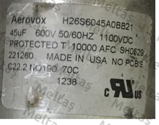 H26S6045A0BB21 Aerovox