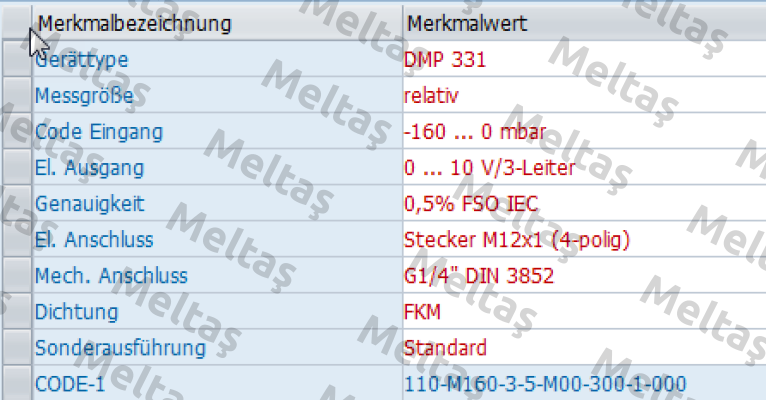 DMP 331, Code: 110-M160-3-5-M00-300-1-000 Bd Sensors