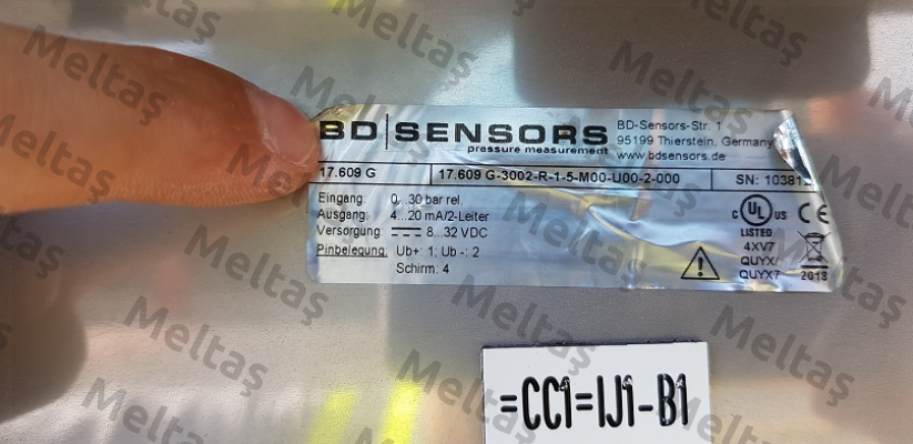 17.609 G - 3002-R-1-5-M00-U00-2-000 Bd Sensors
