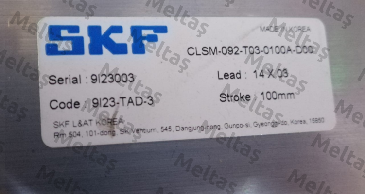 CLSM-092-T03-0100A-D00 Skf