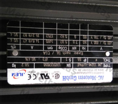 JM-132M-4/PHE / alternative FCA 132 M-4 / PHE B5 / UL AC Motoren