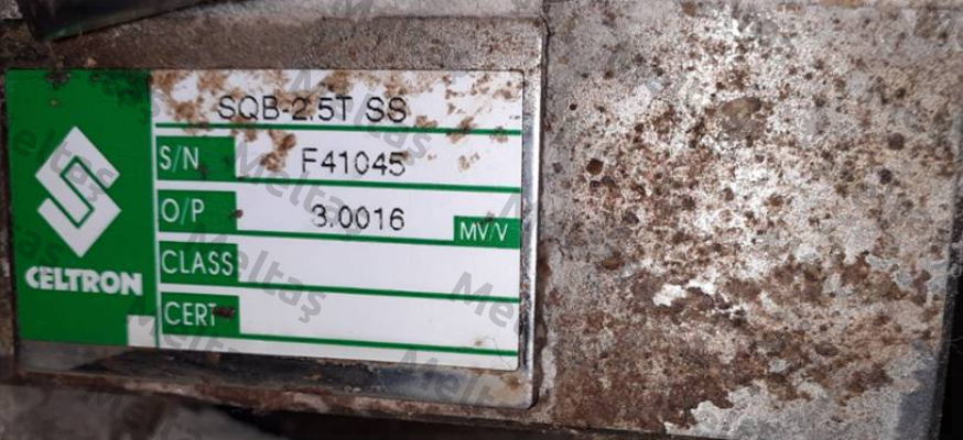 SQB-2,5T SS S/N:F41045 old code,new code 00SQB-02T5-F0-00F Celtron