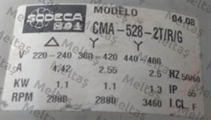 CMA-528-2T/R/G OEM  Sodeca