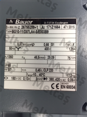 Gear for BG10-11/D07LA4-S/E003B9,Z26755289-1 Bauer