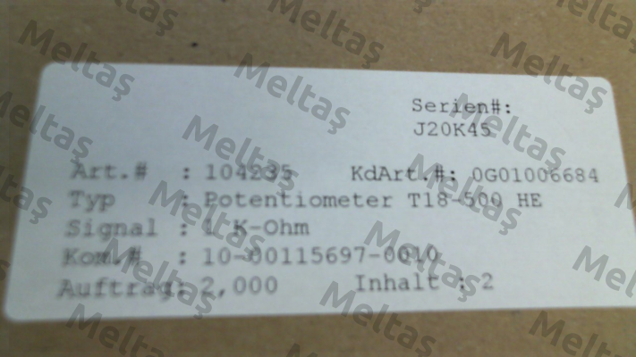 P/N: 104235 Type: T18-500 ALTMANN
