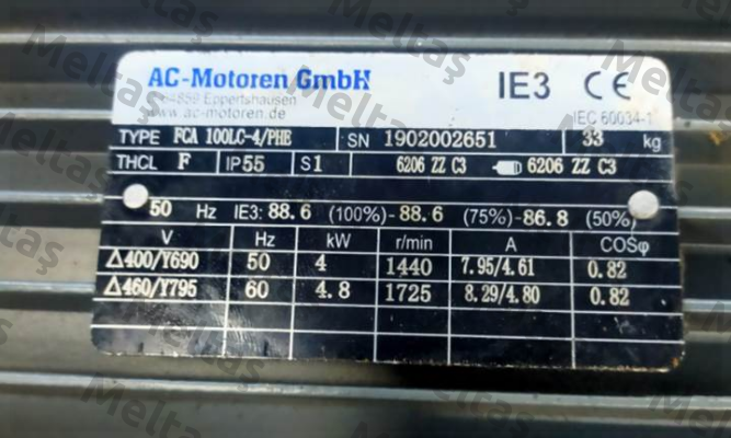 FCA 100 LC-4 / PHE - B5 400 /690 AC Motoren