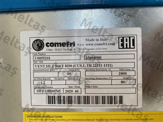 HLZ 560 TT Comefri