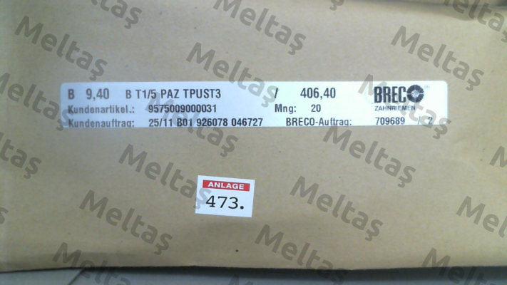9,4 T1/5"/406,4-PAZ (160 xl 037) Brecoflex