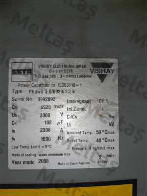 3.0/6920/1.2 k Vishay