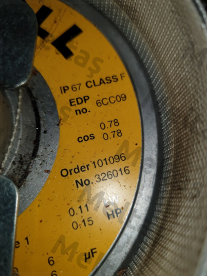 Order No. 101096 326016 wrong code- correct code 6CC09-407mm Interroll