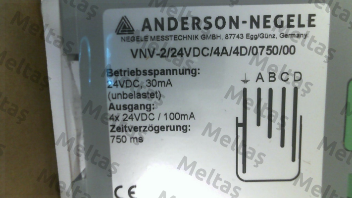 VNV-2/24VDC/4A/4D/0750/00 Anderson-Negele
