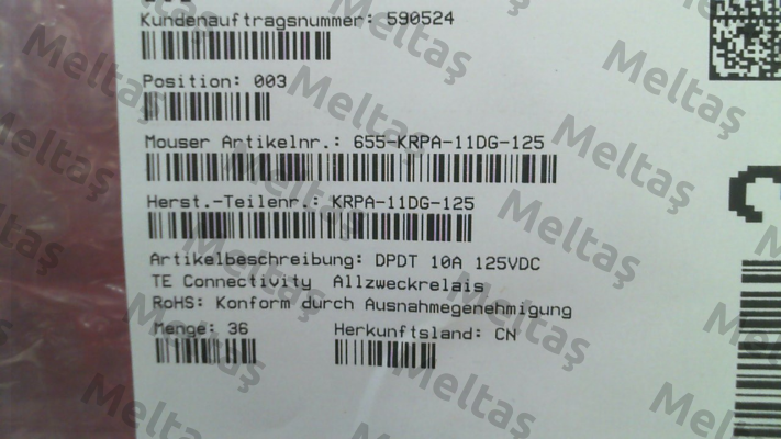KRPA-11DG-125 TE Connectivity (Tyco Electronics)
