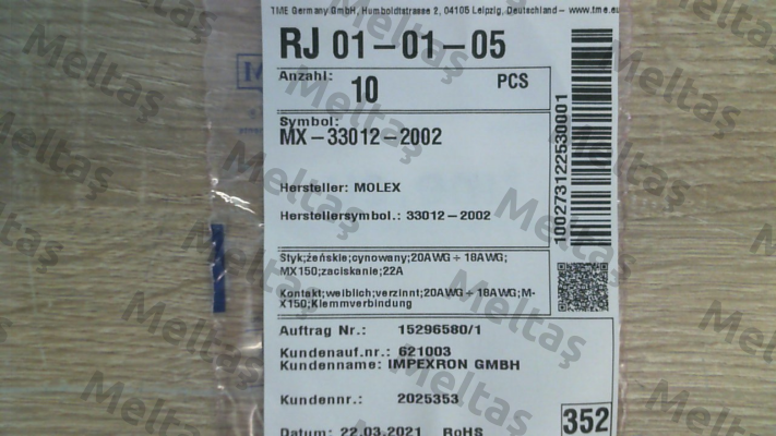 33012-2002 Molex