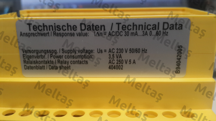B94042005 / RCMA471LY Bender