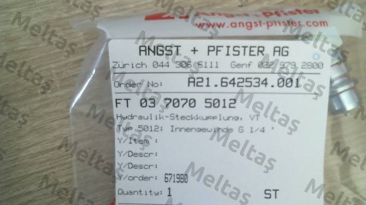 0370705012 Angst-Pfister