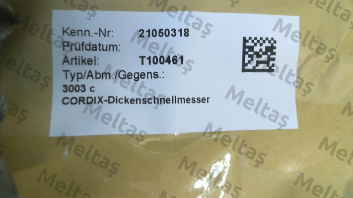 T100461 / 3003 c CORDIX