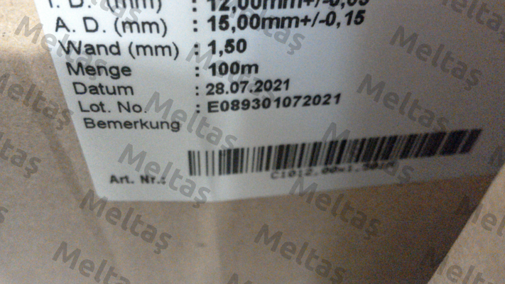 C1012,00x1,501M Masterflex