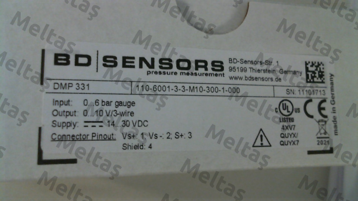 DMP 331 110-6001-3-3-M10-300-1-000 Bd Sensors